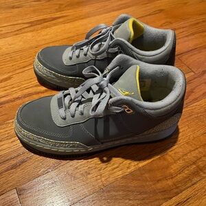 Nike Air Gray and Yellow Youth Sneakers